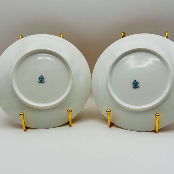 2 Vintage Reinhold Schlegelmilch (RS) Germany 6.5  white tulip floral dessert pl - Picture 4 of 10